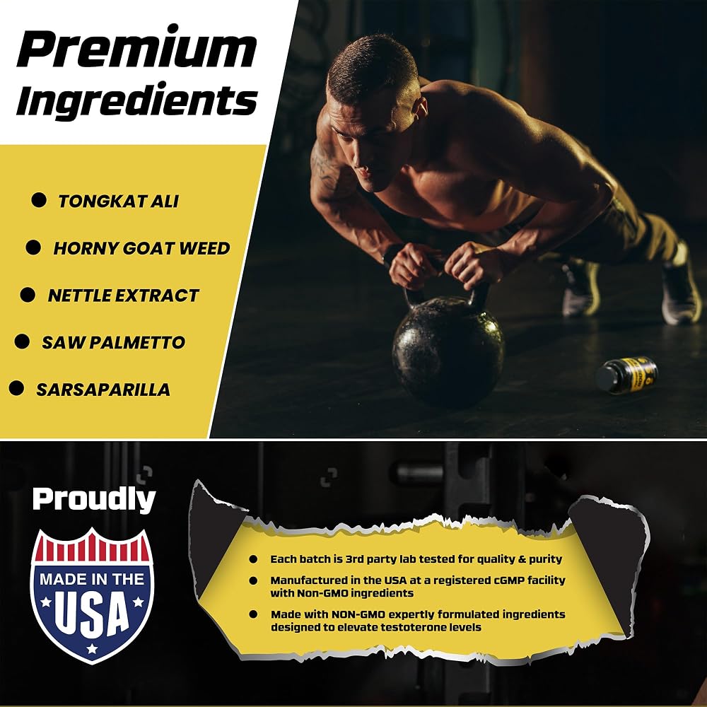HYLITE NUTRITION Testosterone Booster for Men - 120 Capsules - image 5