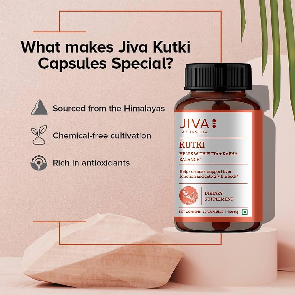 Jiva Ayurveda Kutki Capsules Liver Support - 60 Vegetarian Capsules - image 5