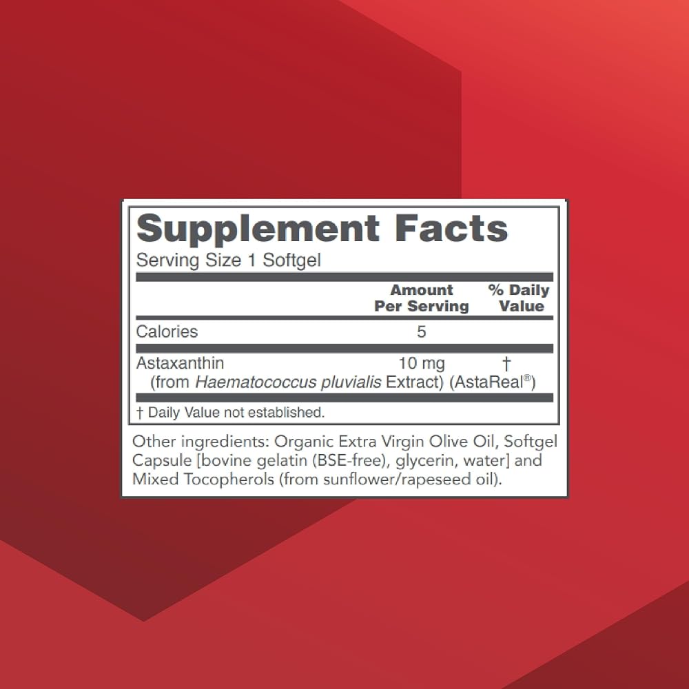 PROTOCOL FOR LIFE BALANCE Astaxanthin 10 mg Cellular Health - 60 Softgels - image 2