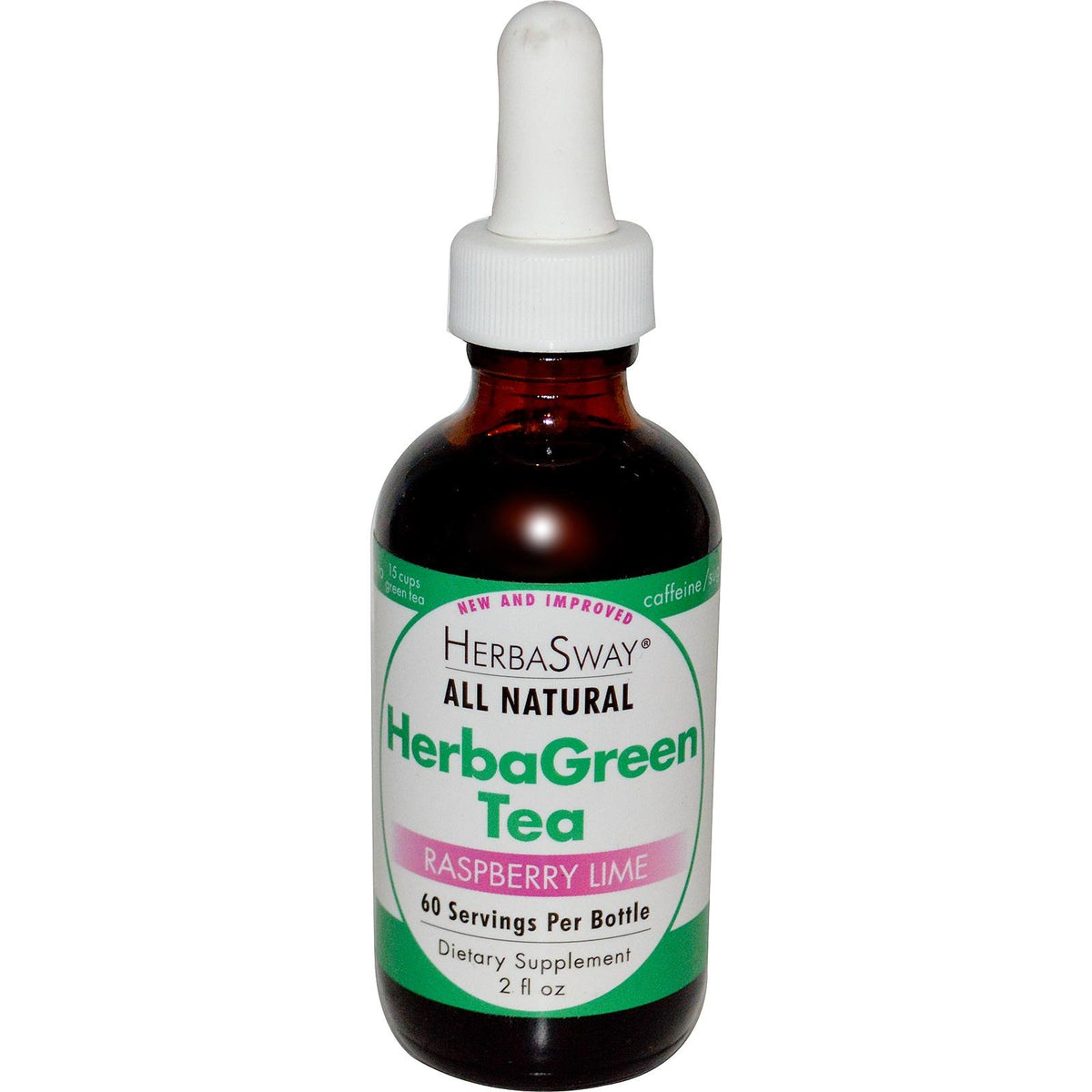 Herbasway HerbaGreen Tea Caffeine Free Raspberry Lime - 2 oz