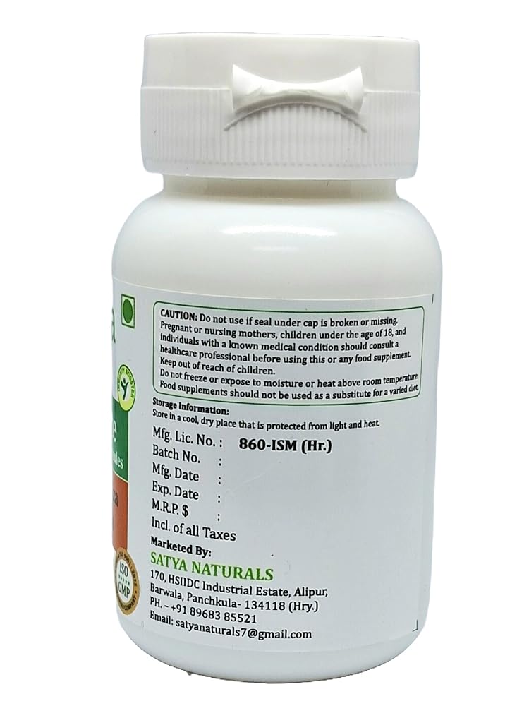 Satya Naturals Kutki Forte Capsules 500 mg. 60 Veg. Capsule