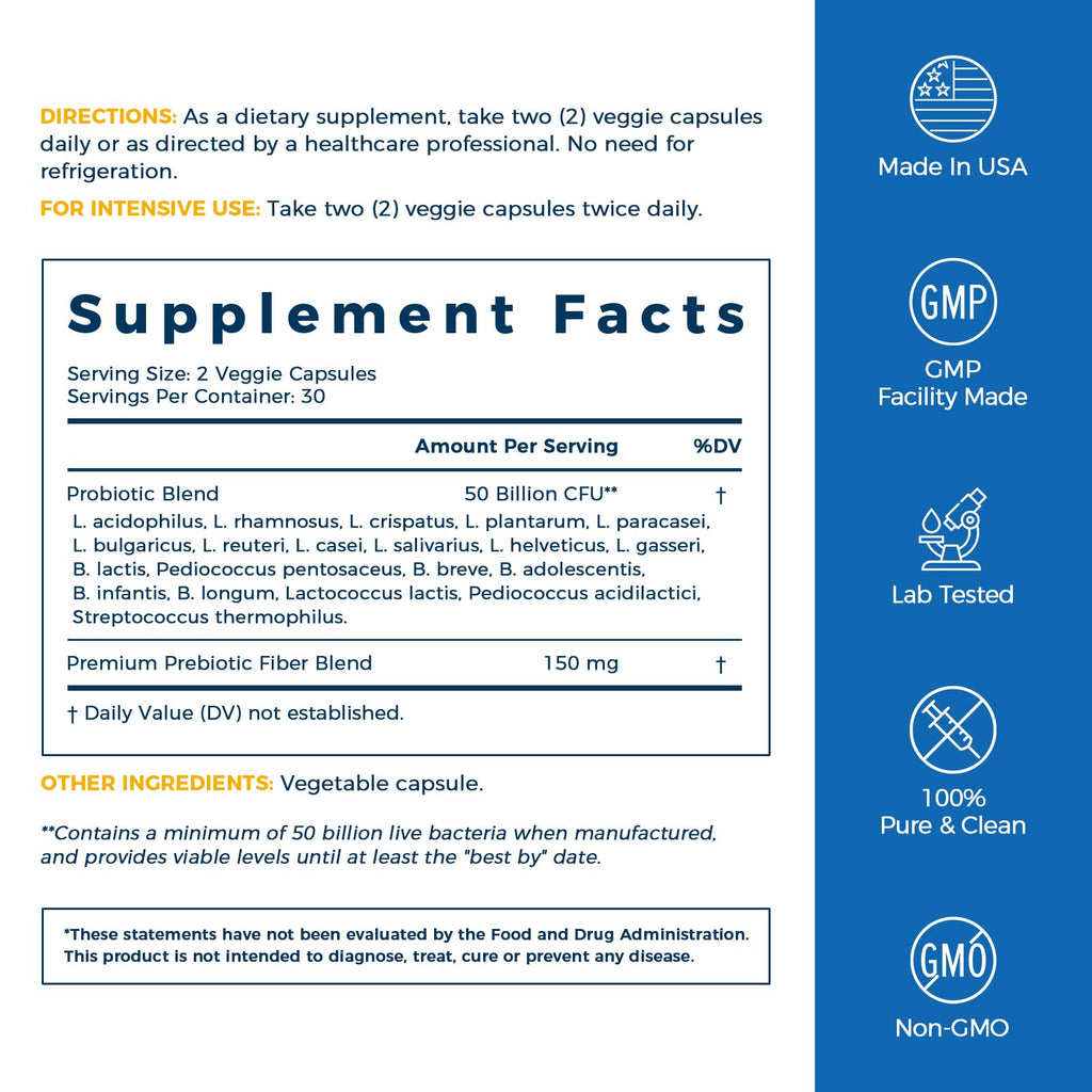 NewRhythm Probiotics 50 Billion CFU 20 Strains - 60 Capsules - image 8