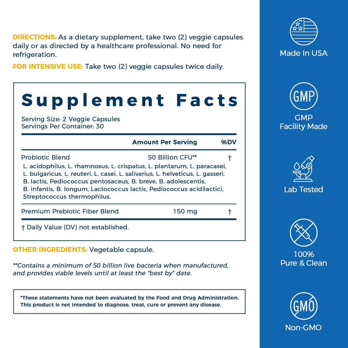 NewRhythm Probiotics 50 Billion CFU 20 Strains - 60 Capsules - image 8