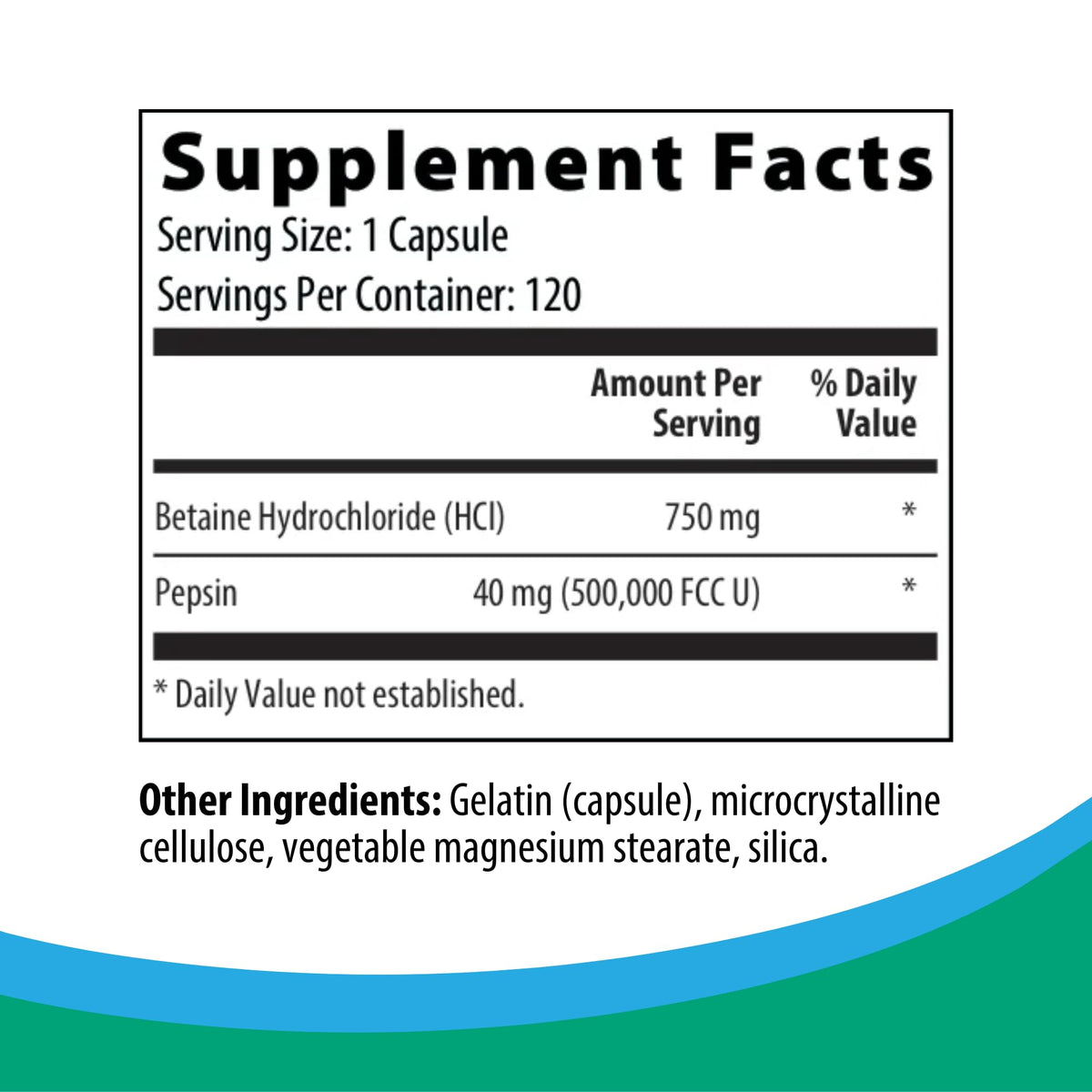 Rootcology Betaine with Pepsin Digestive Enzyme - 120 Capsules - image 2