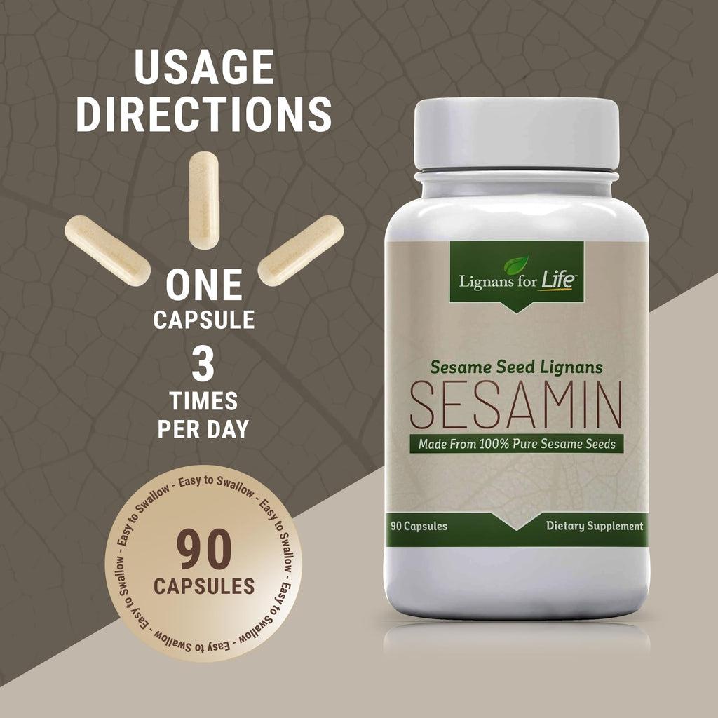 Lignans For Life Sesame Extract 81 mg Sesamin - 90 Capsules - image 6