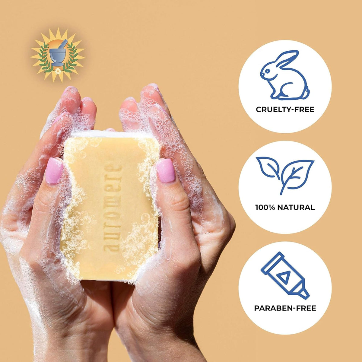 Auromere Ayurvedic Natural Bar Soap Variety Pack, Vegan - 3 Bars - image 5