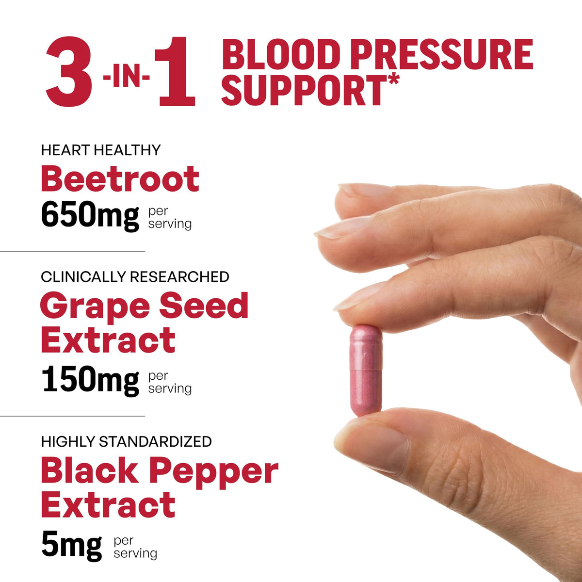 Sandhu's Beet Root Capsules 1200mg with BioPerine - 60 Capsules - image 5