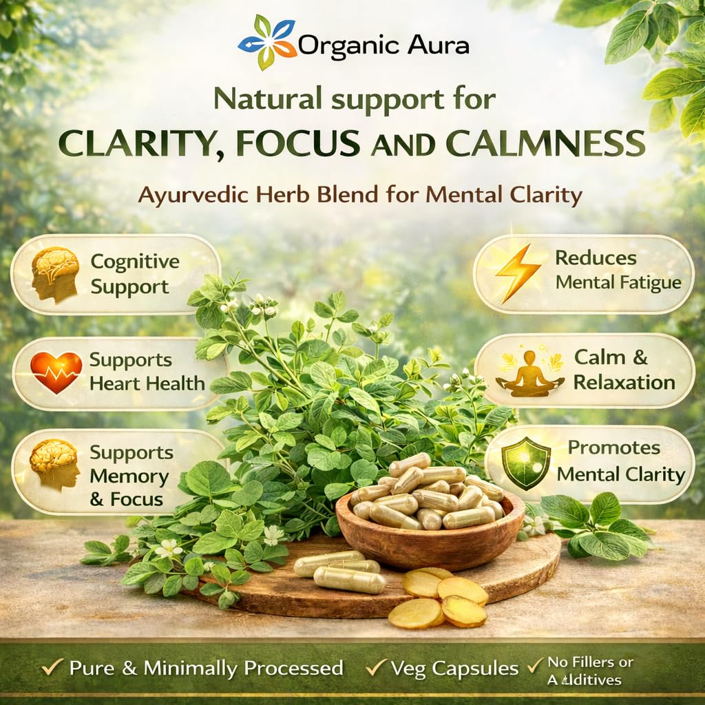 Organic Aura Brahmi Capsules Memory & Cognitive Support - image 4