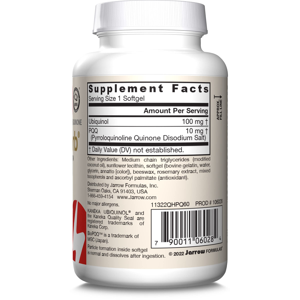 Jarrow Formulas QH-Absorb + PQQ CoQ10 Supplement - 60 Softgels - image 2