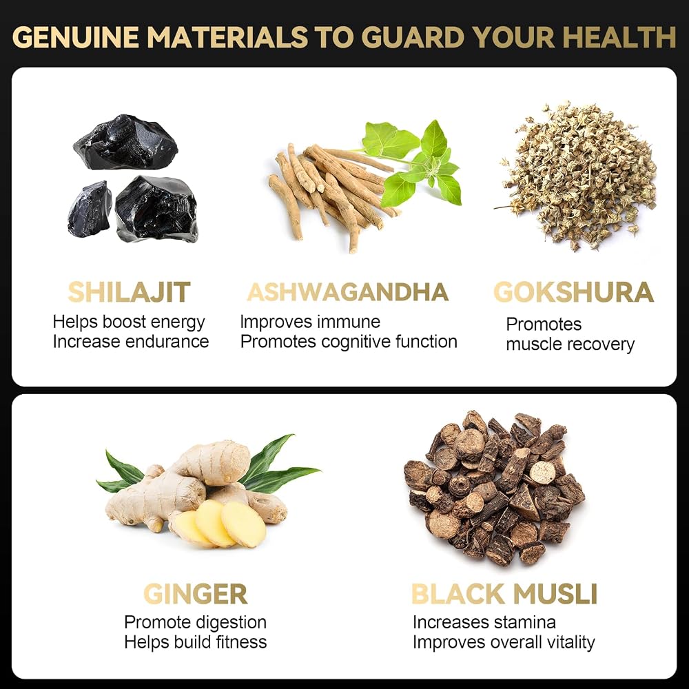 Grevol Pure Himalayan Shilajit Gummies: Gold Grade Shilajit Riched