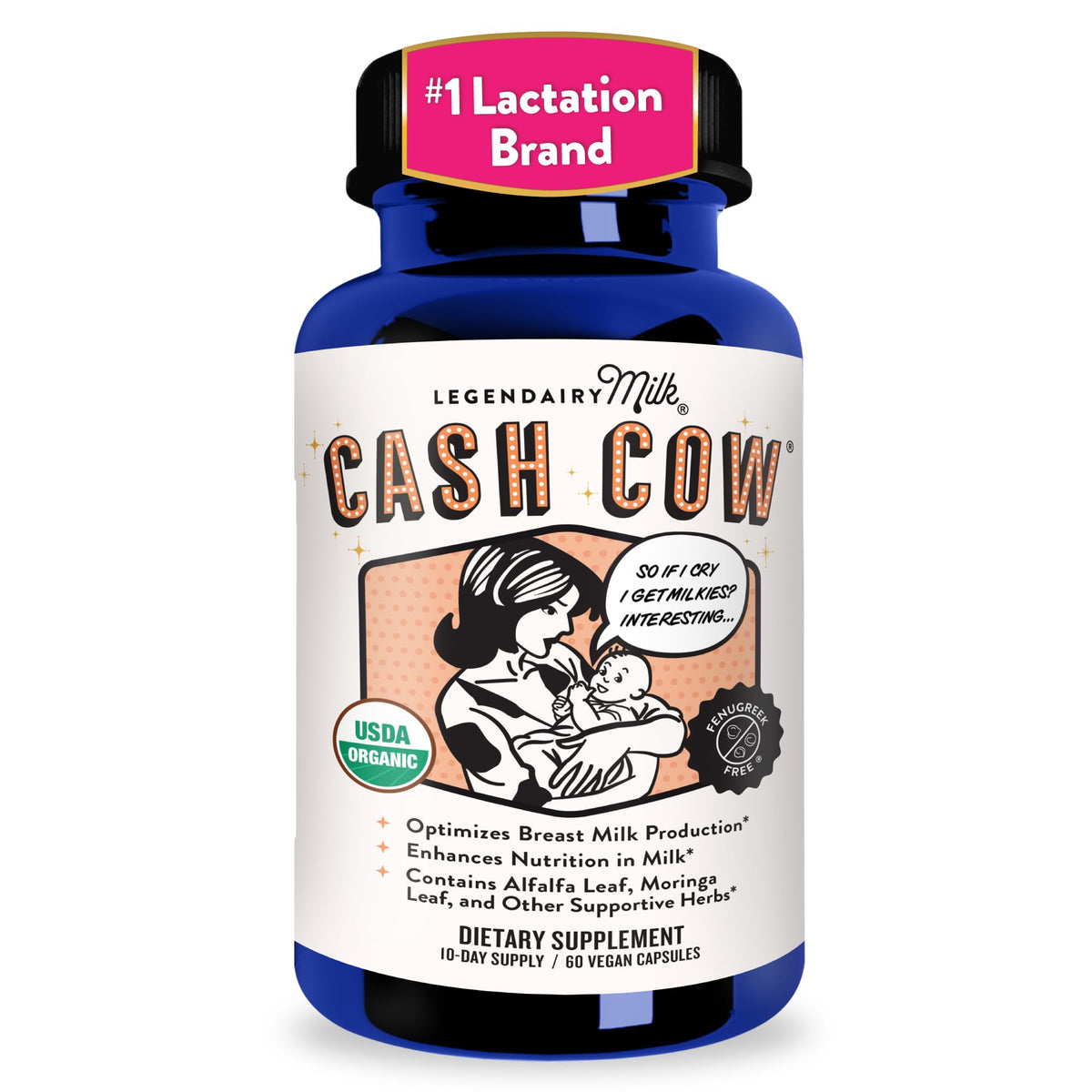 Legendairy Milk Cash Cow Lactation Supplement - 60 Capsules