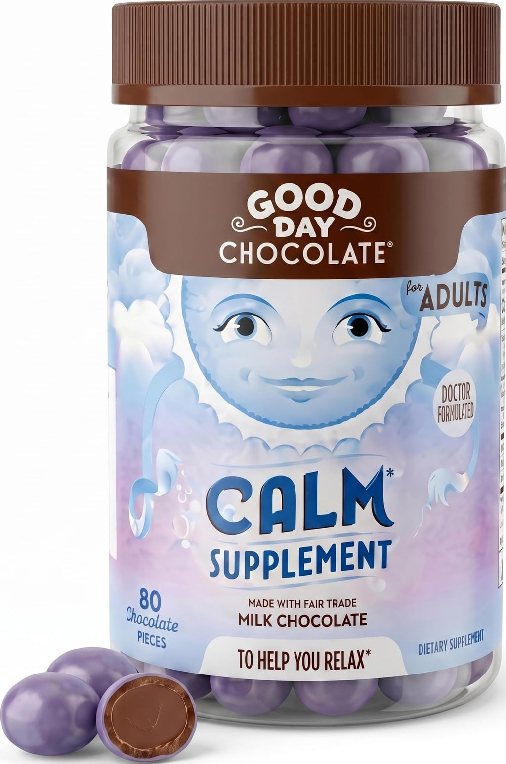 Good Day Chocolate Natural Calming Supplement for Adults