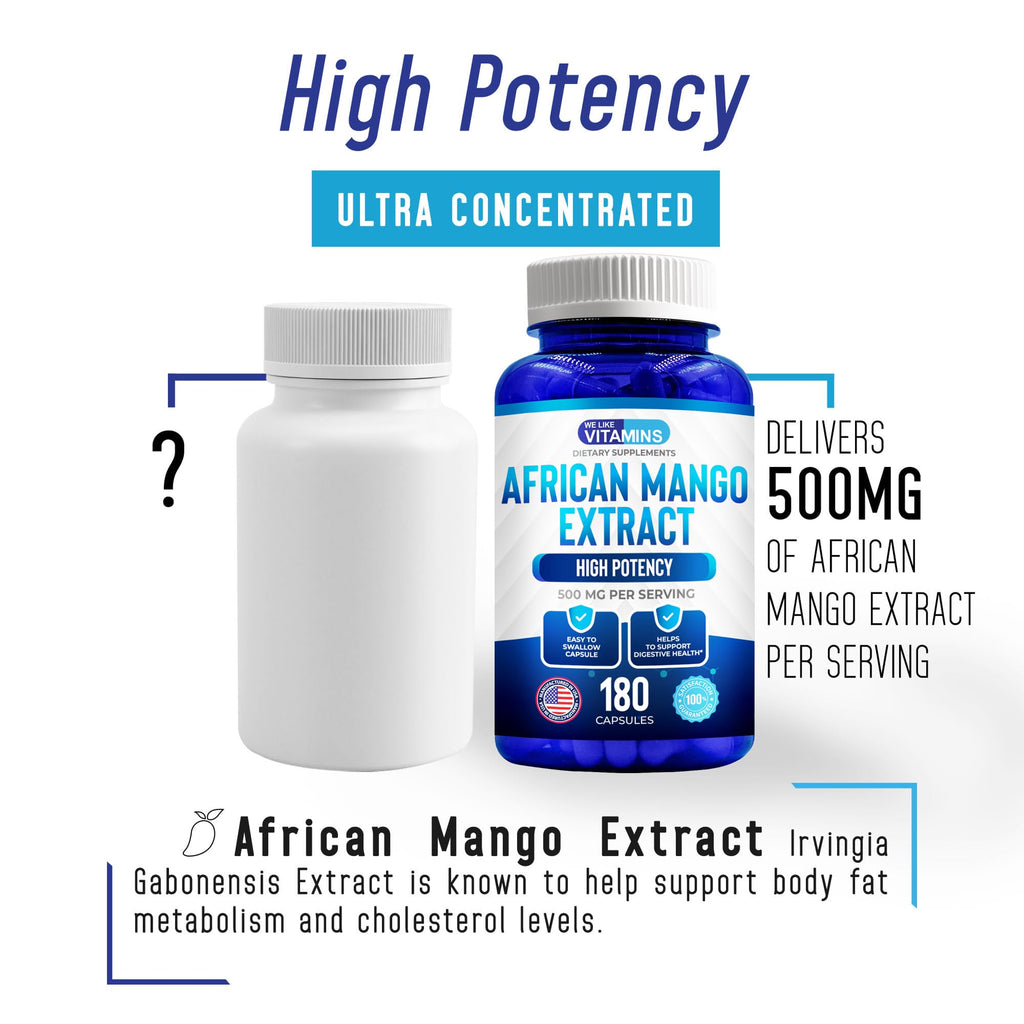 We Like Vitamins African Mango Extract 500mg - 180 Capsules - image 6