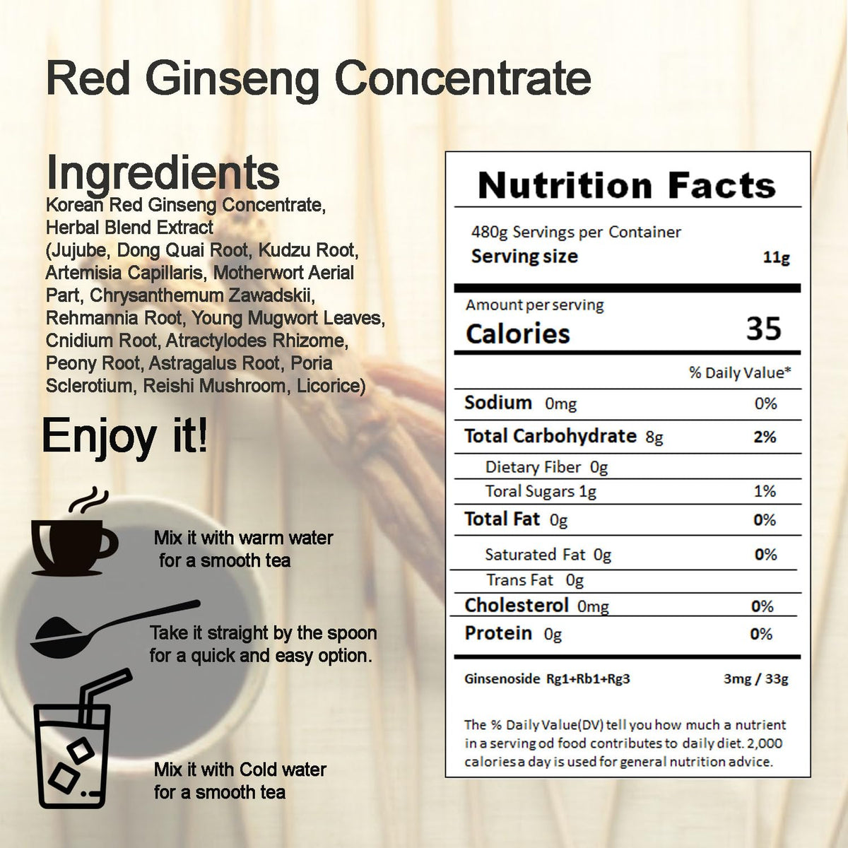 Hong Sam Jeong Korean 6 Year Red Ginseng Gold Extract - 2 x 240g - image 3