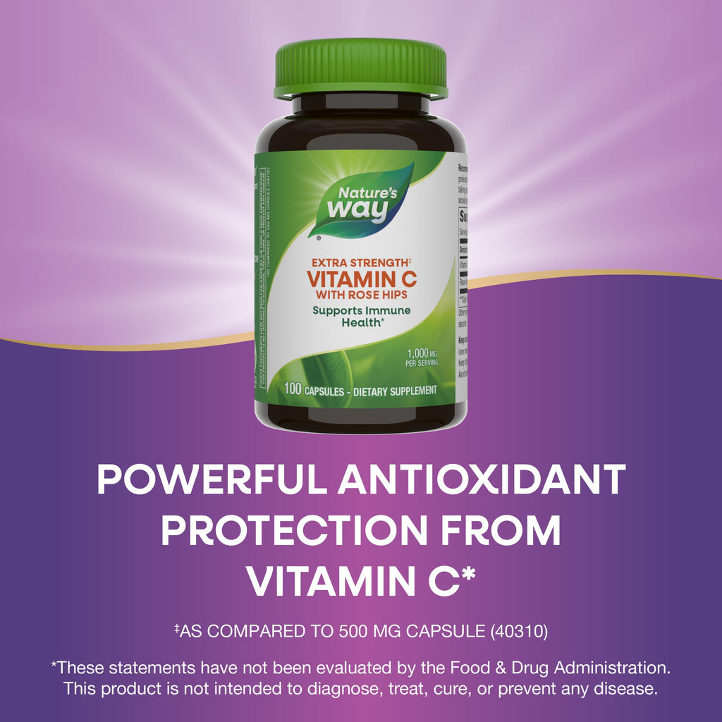 Nature's Way Vitamin C 1000 mg with Rose Hips - 200 Capsules - image 5