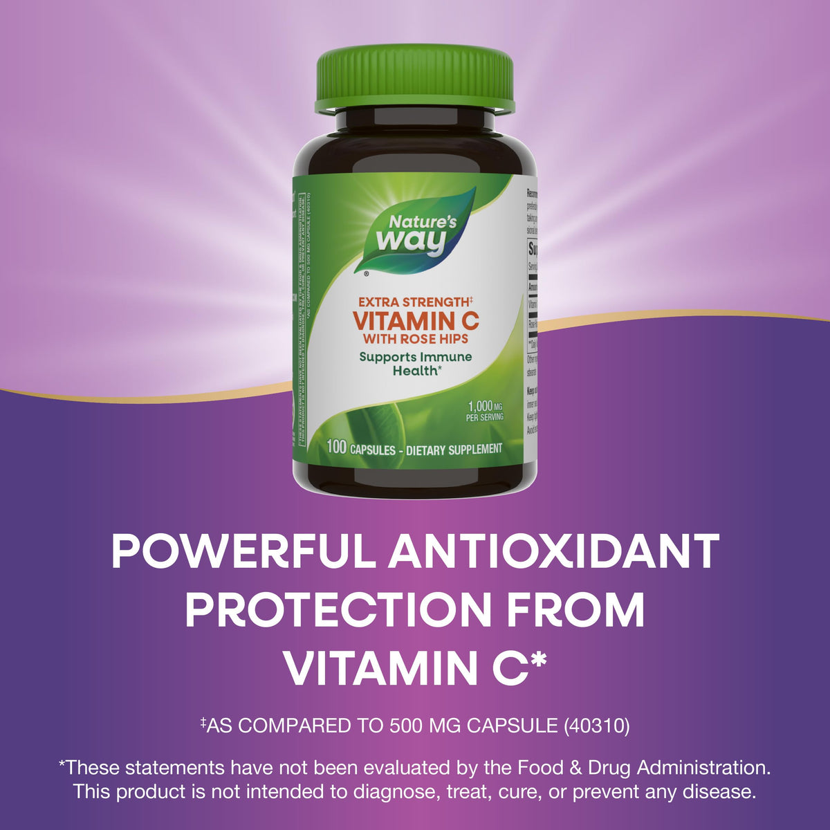 Nature's Way Vitamin C 1000 mg with Rose Hips - 200 Capsules - image 5