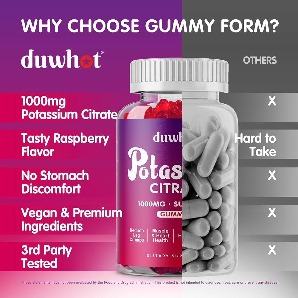 duwhot Potassium Citrate 1000mg Gummies