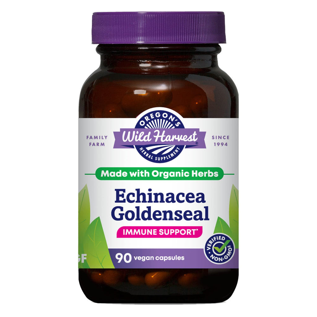 Oregon's Wild Harvest Echinacea Goldenseal Organic Capsules - 90 Count