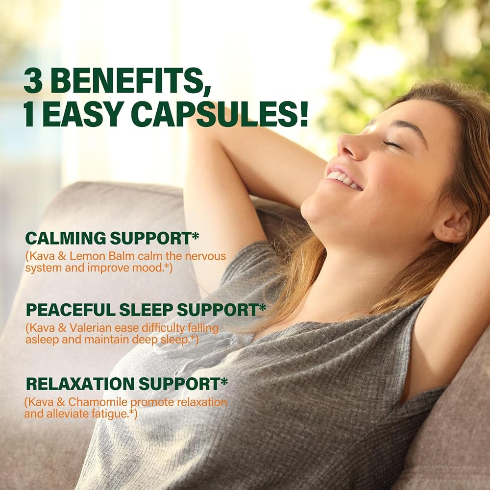 DetoxenNATURE Kava Kava Root Extract Capsules for Sleep - 90 Capsules - image 2