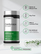 Horbäach Cordyceps Mushroom Capsules CS-4 Strain - 200 Count - image 5