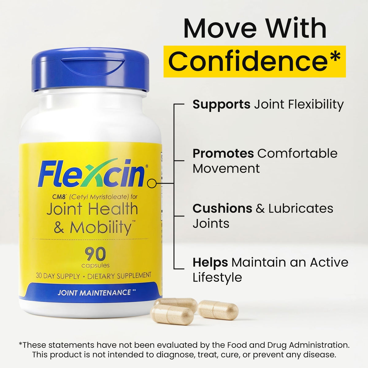 Flexcin Joint Health & Mobility Formula with CM8 - 270 Capsules - image 3