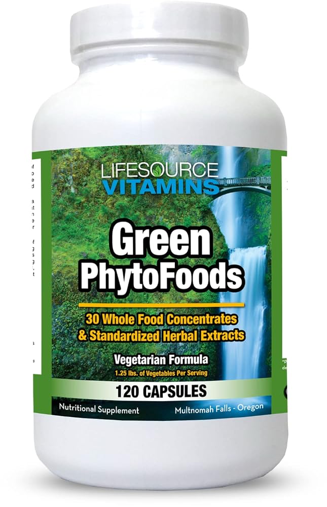 LifeSourceVitamins Phyto Green Mega-Food Capsules - 120 Capsules - image 4