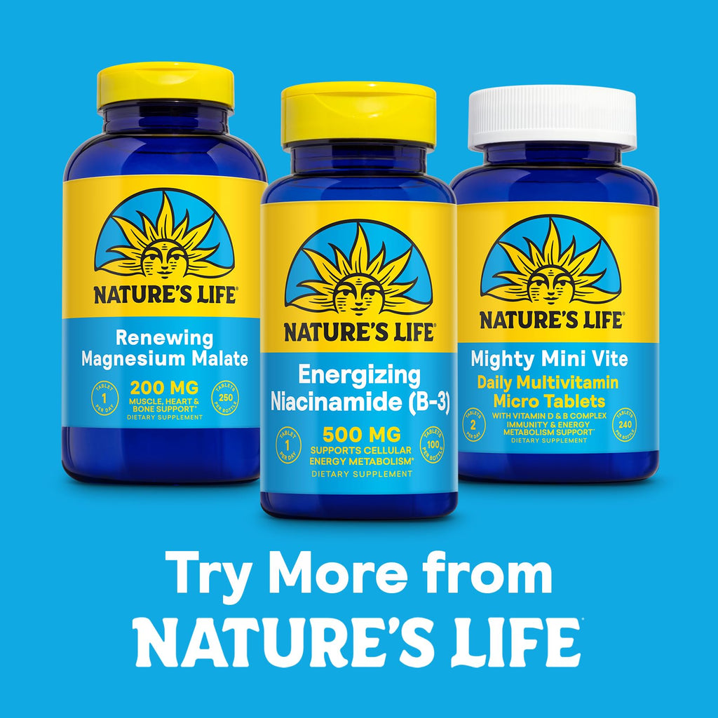 Nature's Life Niacinamide 500mg Vitamin B3 - 100 Tablets - image 6