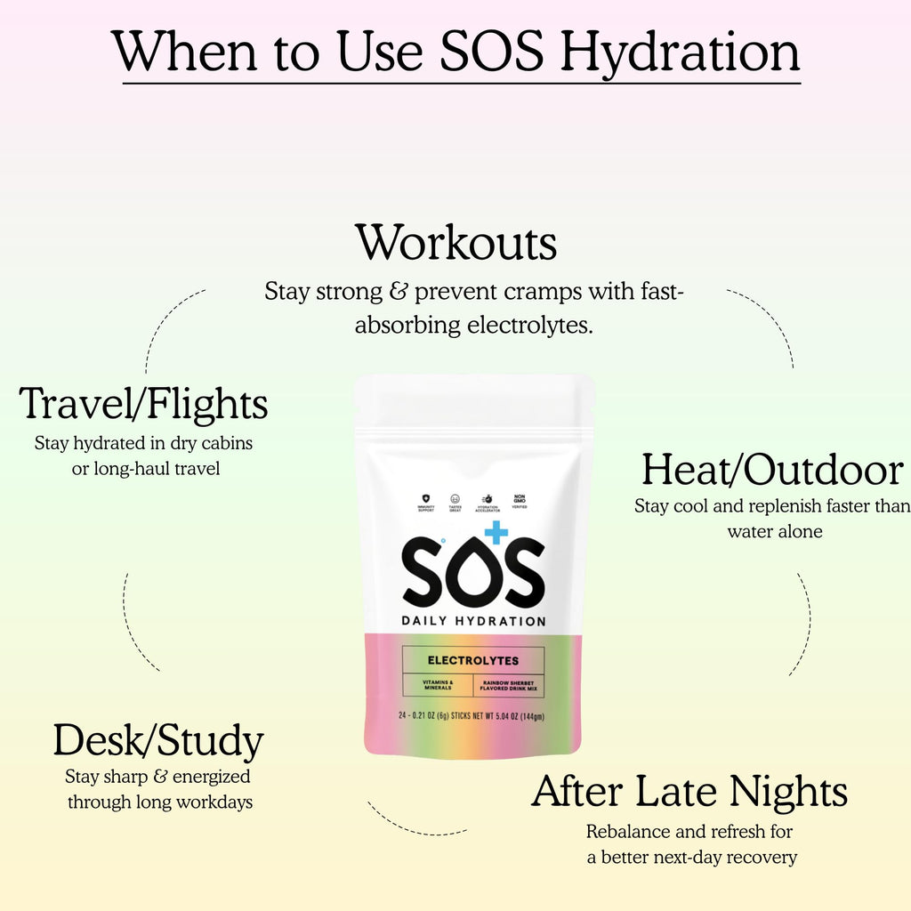 SOS Hydration Electrolyte Powder Sticks