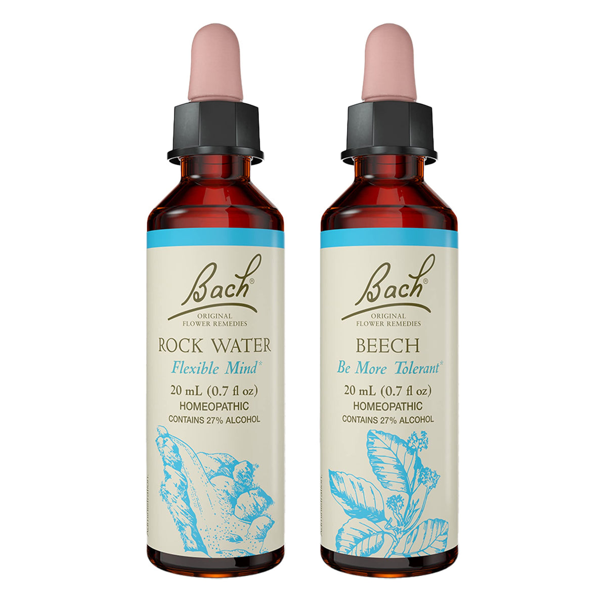 Bach Flower Remedies Beech & Rock Water - 2 x 20mL