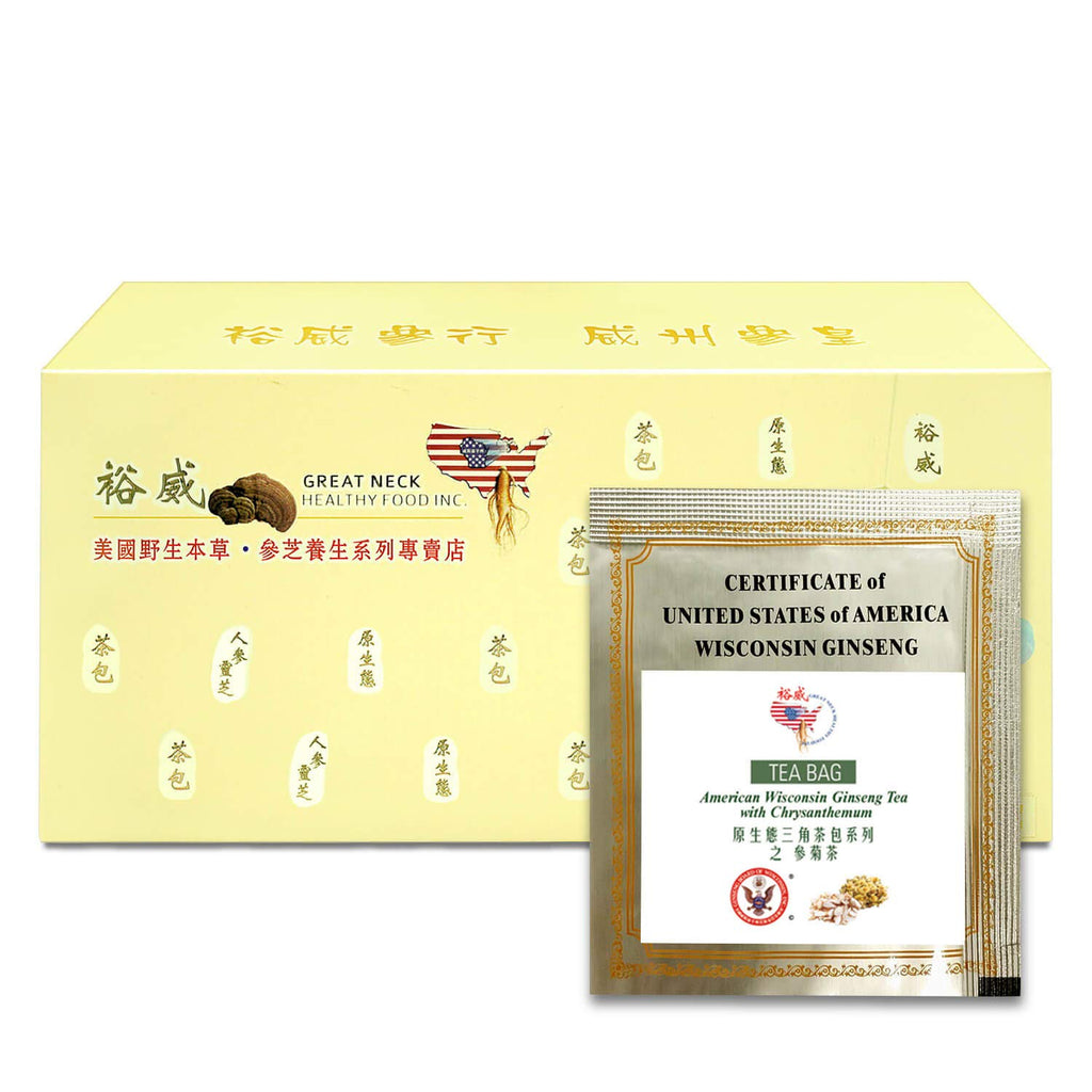 Yu Wei American Ginseng Tea with Chrysanthemum - 40 Bags