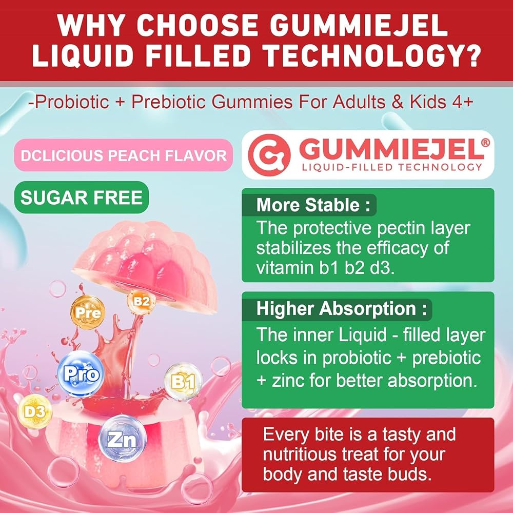 NEVISS Sugar Free Probiotics Gummies for Women & Men