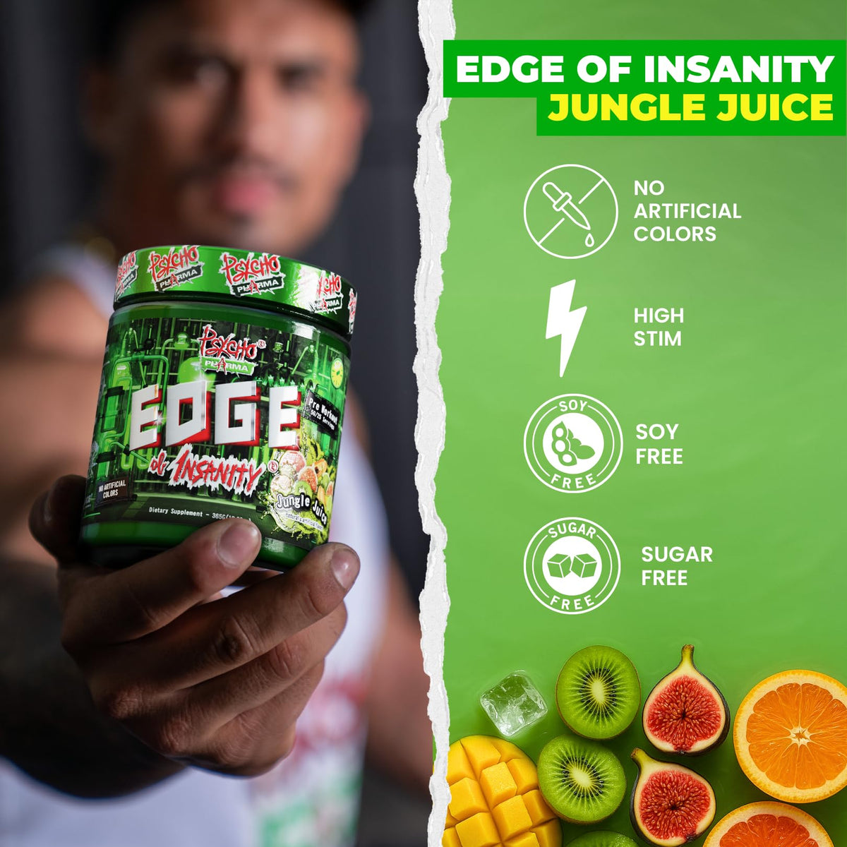 Psycho Pharma Edge of Insanity High-Stim Pre-Workout Powder