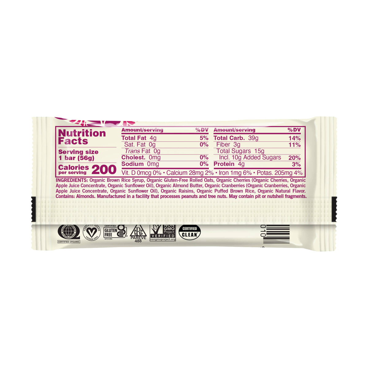GoMacro Sunny Uplift Cherries & Berries Organic Bar - 2 oz - image 3