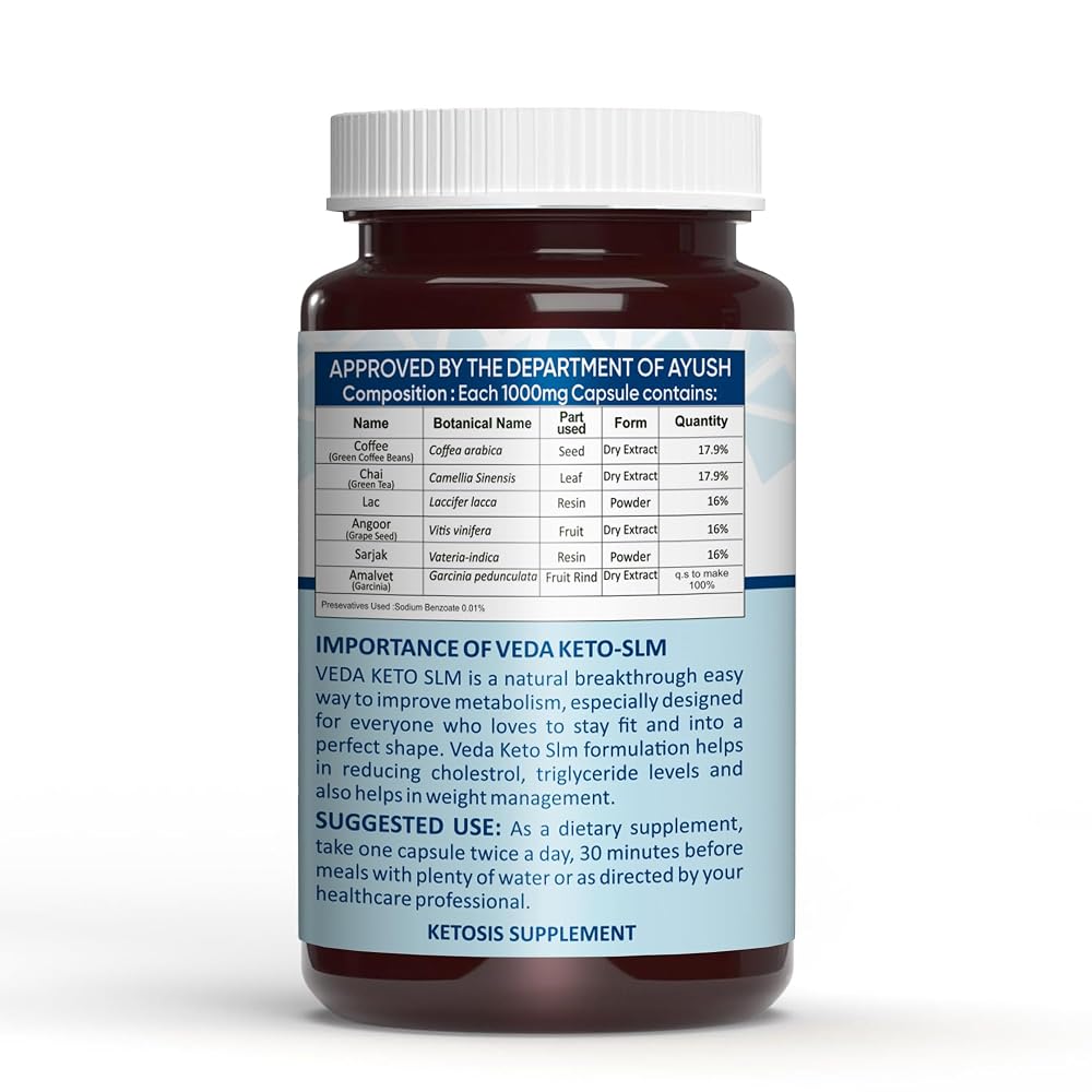 VEDAPURE Naturals Veda Keto SLM 1000 mg - 60 Capsules - image 2