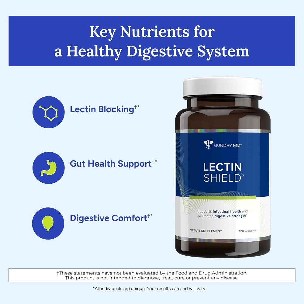 Gundry MD Lectin Shield Gut Health & Digestion Supplement - 120 Capsules - image 5