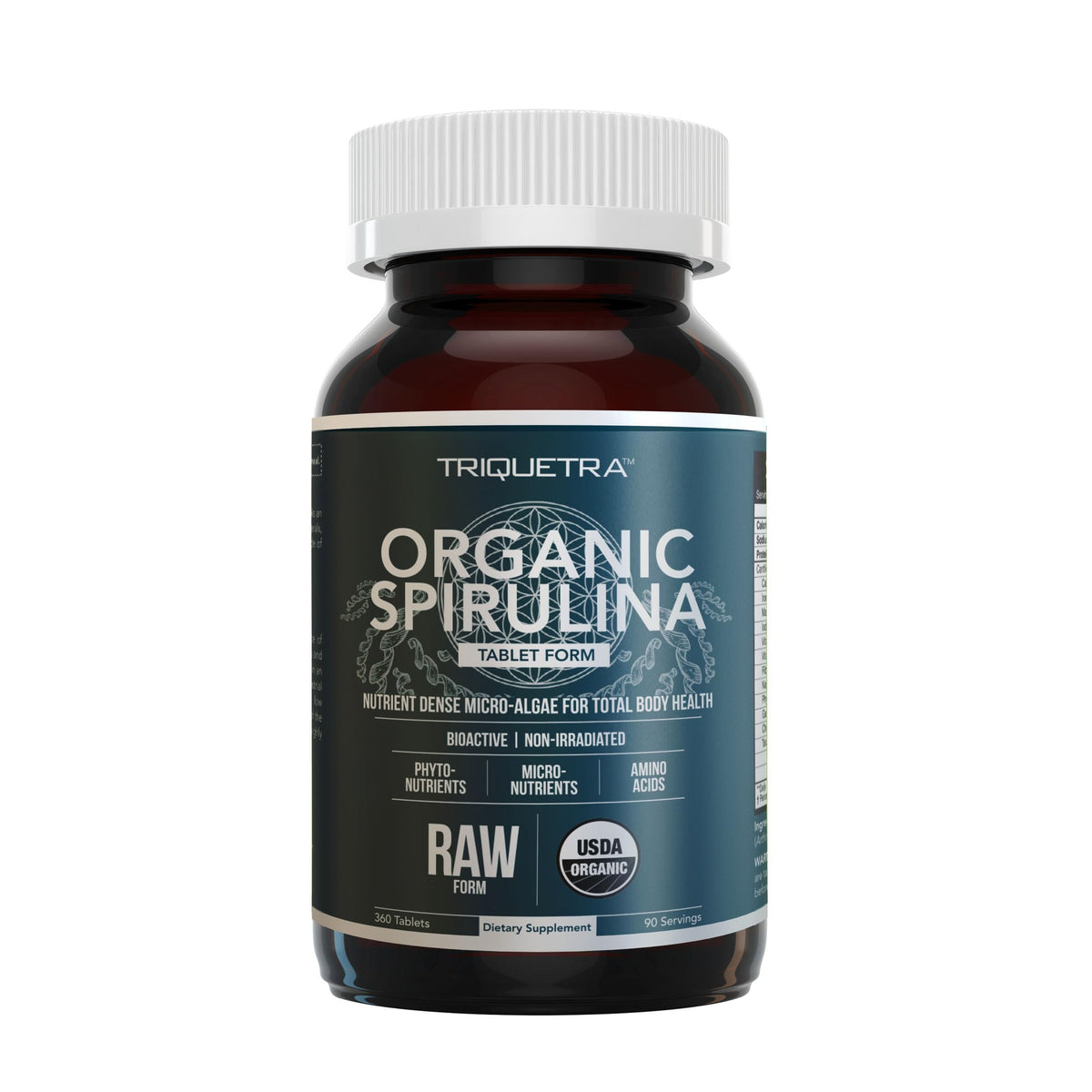Triquetra Health Organic Spirulina Tablets - 360 Tablets