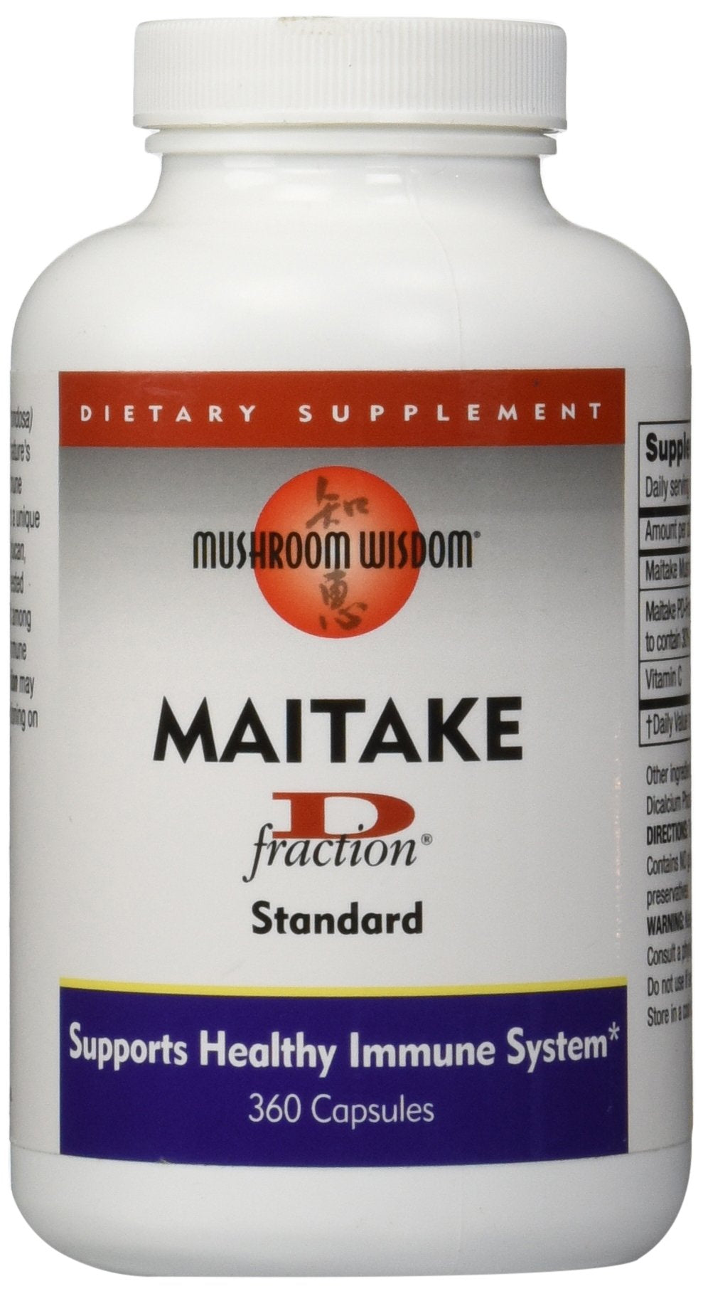 Mushroom Wisdom Maitake Mushroom Extract D-Fraction - 360 Capsules