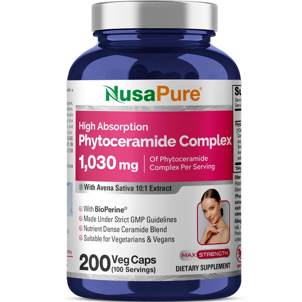 NusaPure Phytoceramide Complex Soy Free 1030mg - 200 Capsules