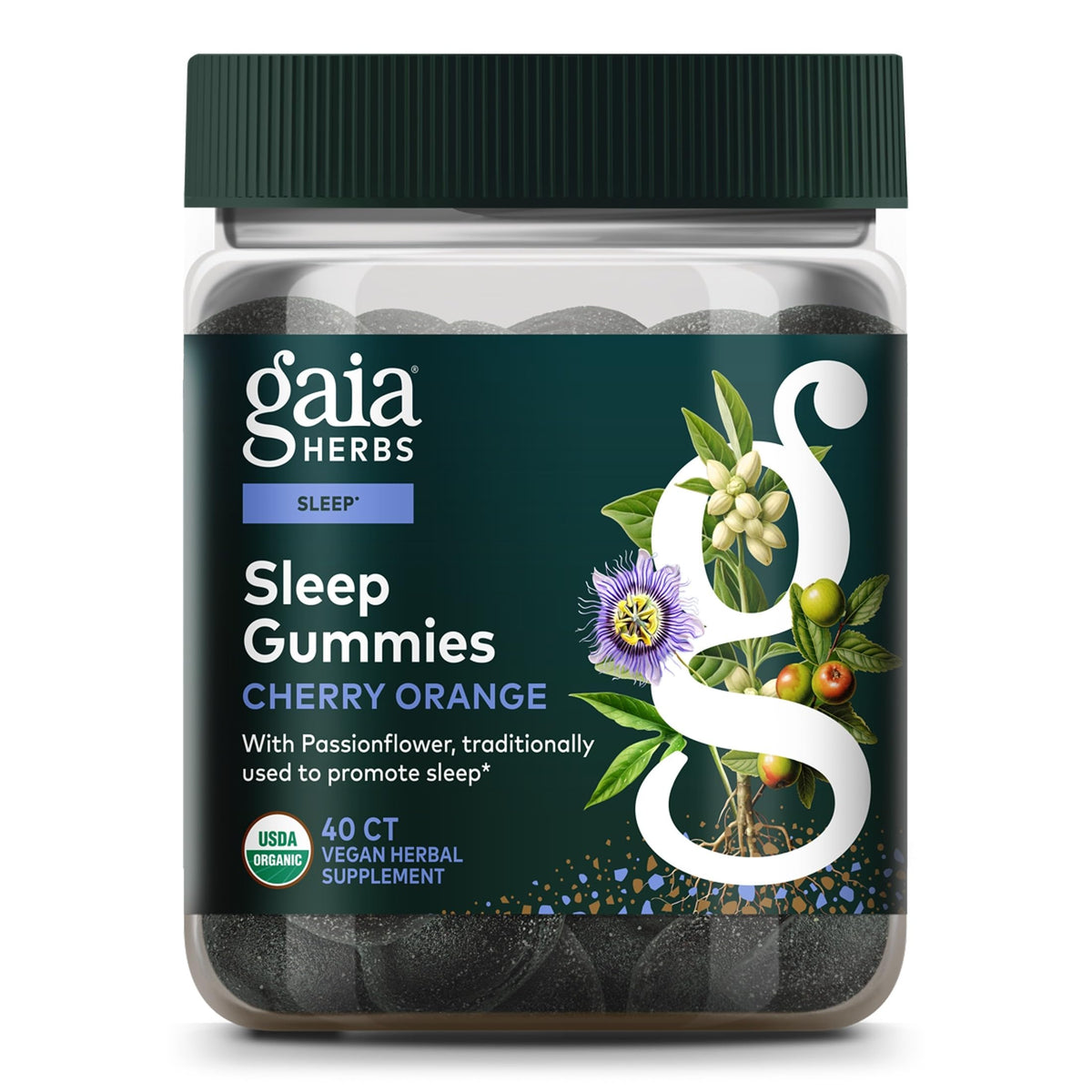 Gaia Herbs Sleep Gummies Herbal Supplement - 40 Vegan Gummies