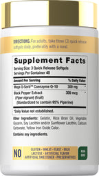 Carlyle CoQ10 300mg Mega Q-Sorb - 120 Softgels - image 2