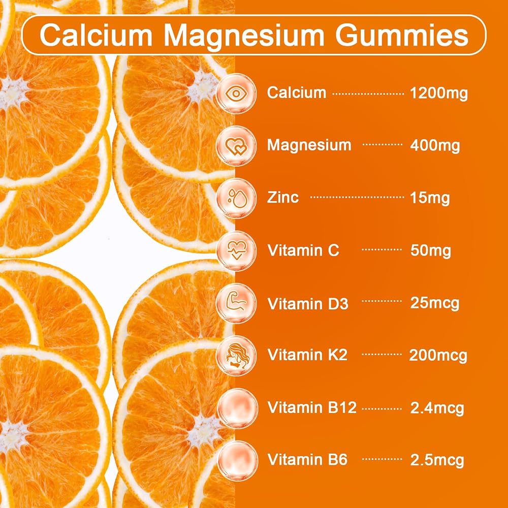 Fajeckma Calcium Magnesium Zinc Gummies - 120 Count - image 5