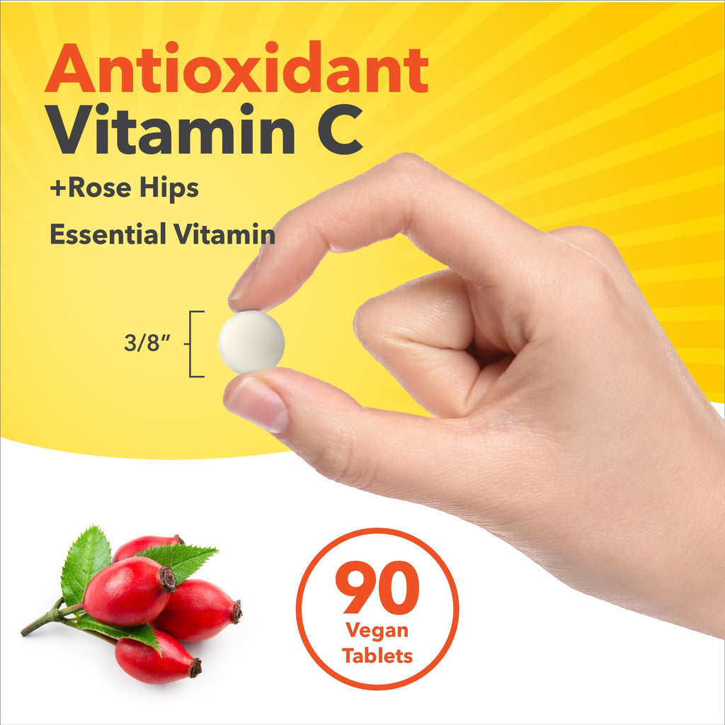 Sundance Vitamin C with Rose Hips 500mg - 90 Vegetarian Tablets - image 6
