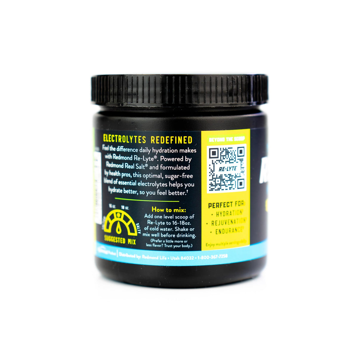 REDMOND Re-Lyte Electrolyte Drink Mix, 30 serving SMALL 6.88oz jar