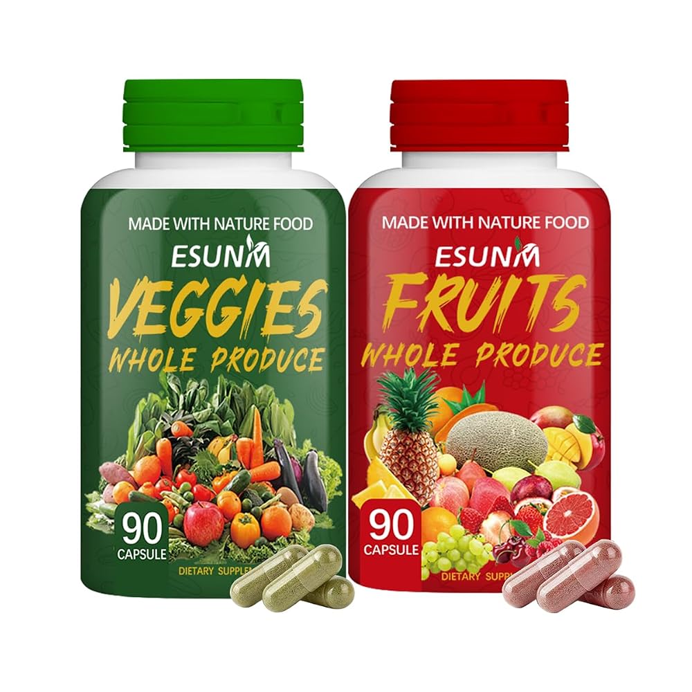 ESUNM Fruits and Veggies Supplement - 180 Capsules