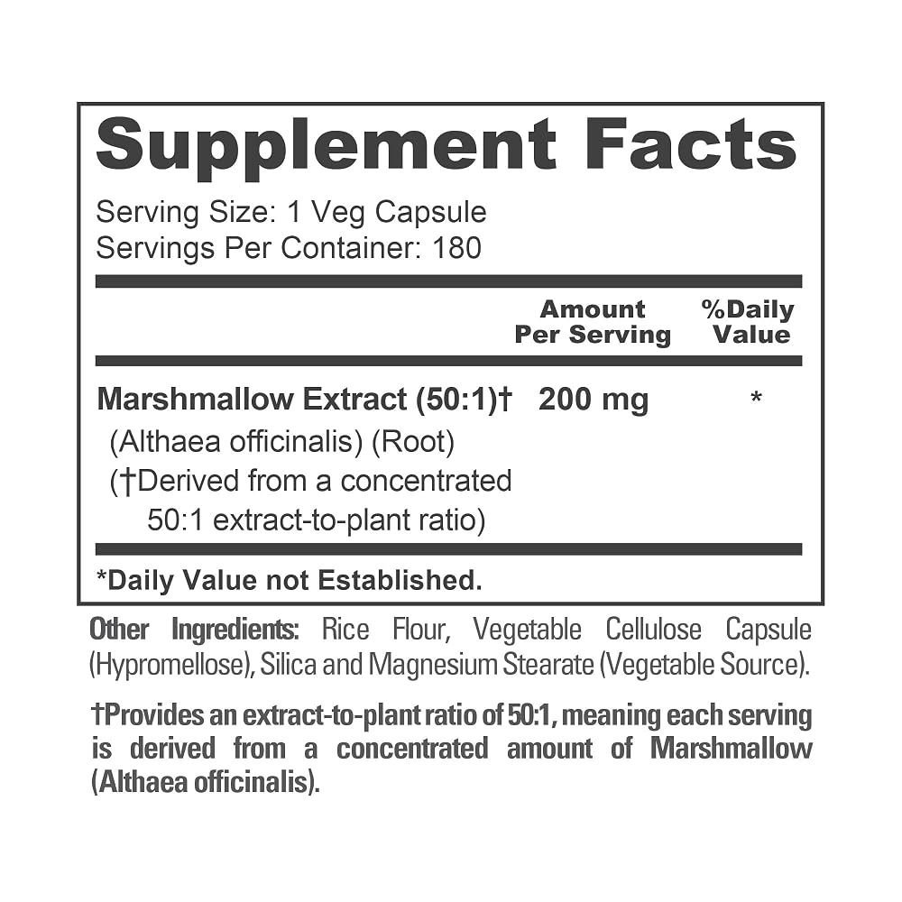 NusaPure Marshmallow Root 200mg - 180 Vegetarian Capsules - image 4