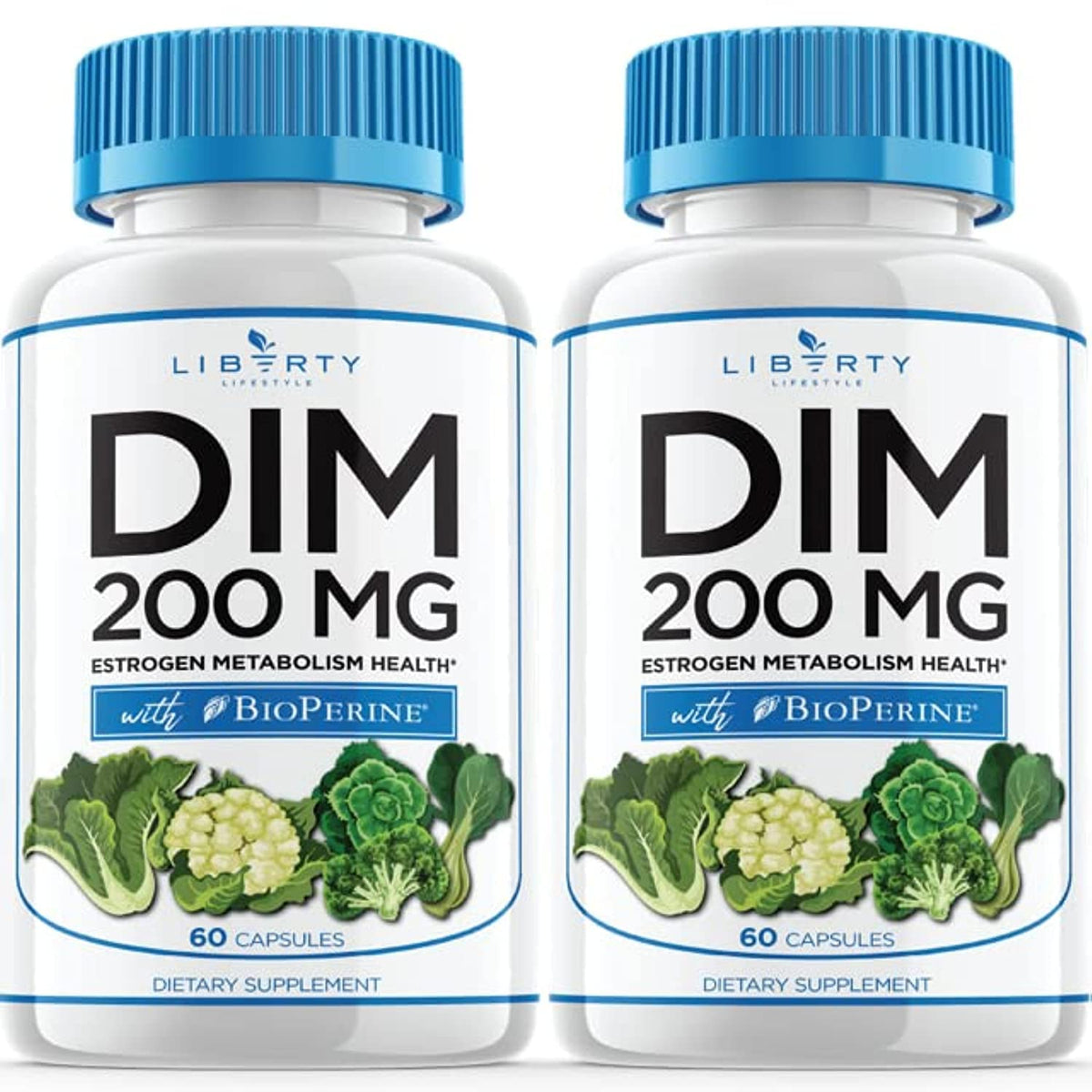 Liberty Lifestyle DIM Supplement 200mg - 120 Capsules