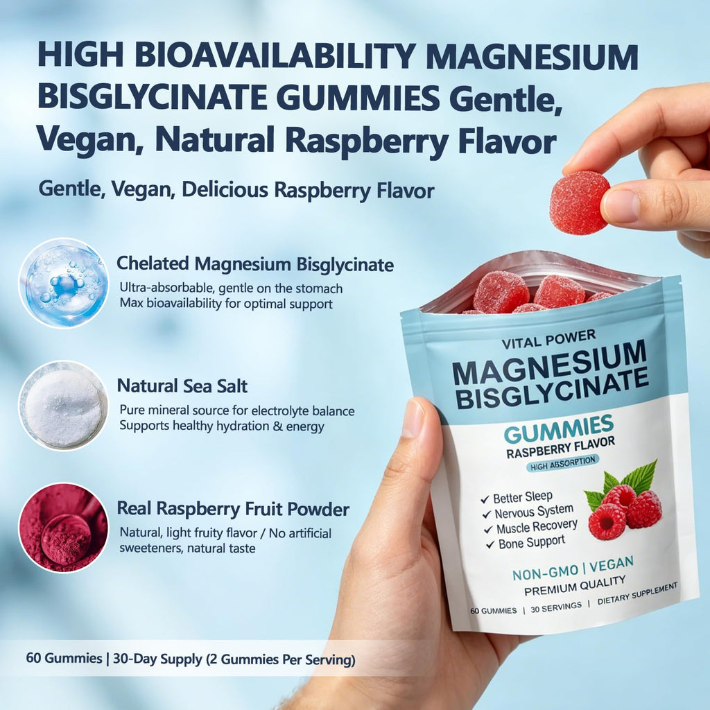 VITAL POWER Magnesium Bisglycinate Gummies 400mg - 60 Gummies - image 3