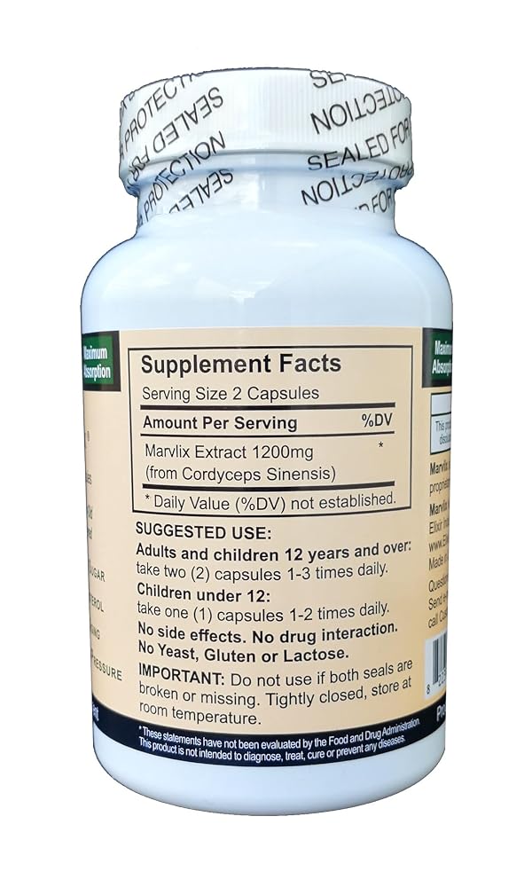 Marvlix Cordyceps Sinensis Immune & Liver Support - 120 Capsules - image 2