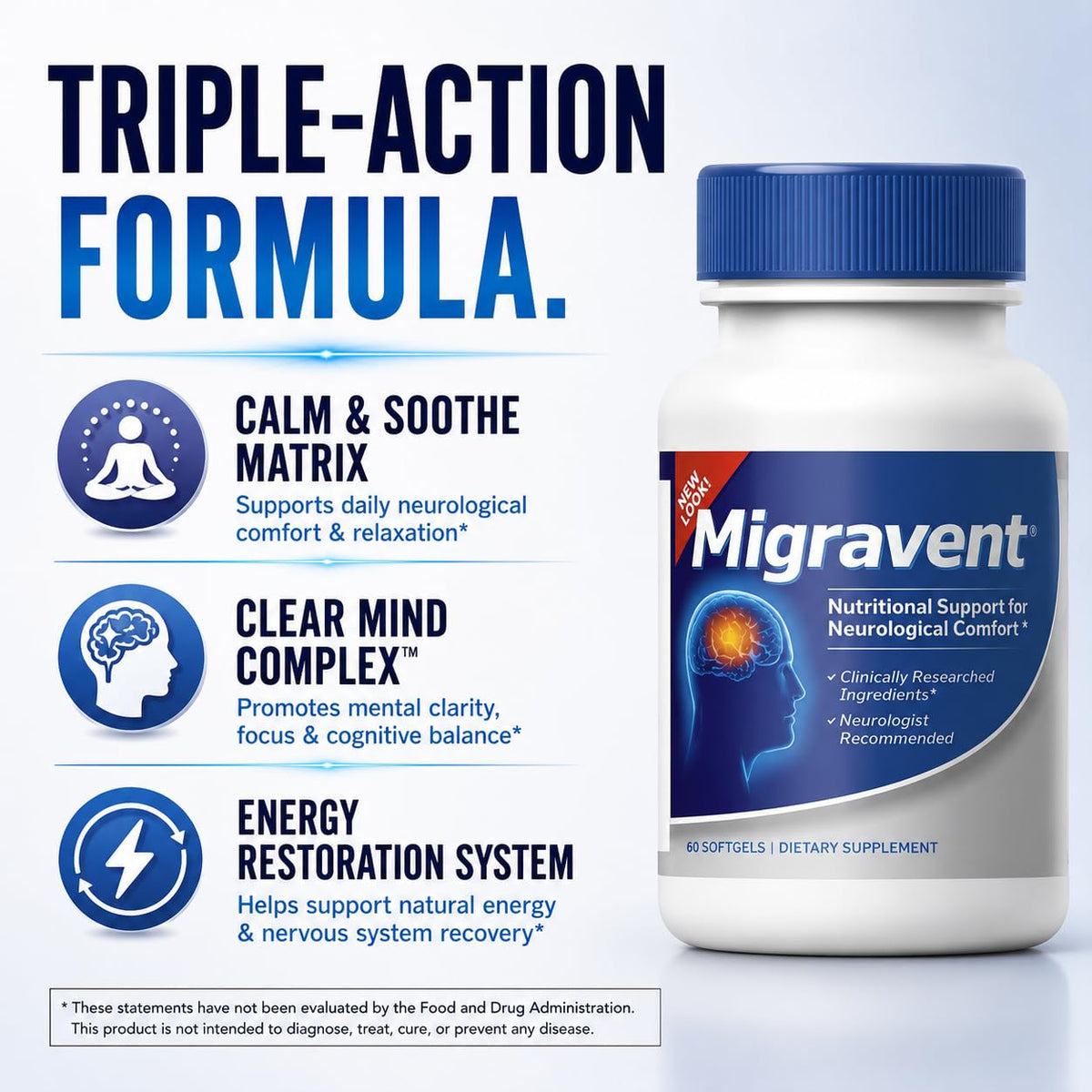 Vita Sciences Migravent Brain & Circulatory Wellness Support - 60 Softgels - image 4