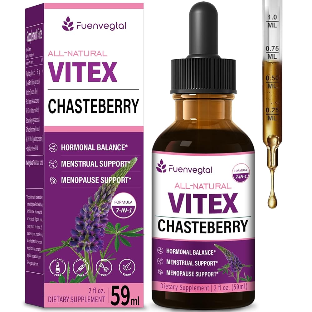 Fuenvegtal Vitex Chaste Berry Drops Women's Health Support - 2 Fl Oz